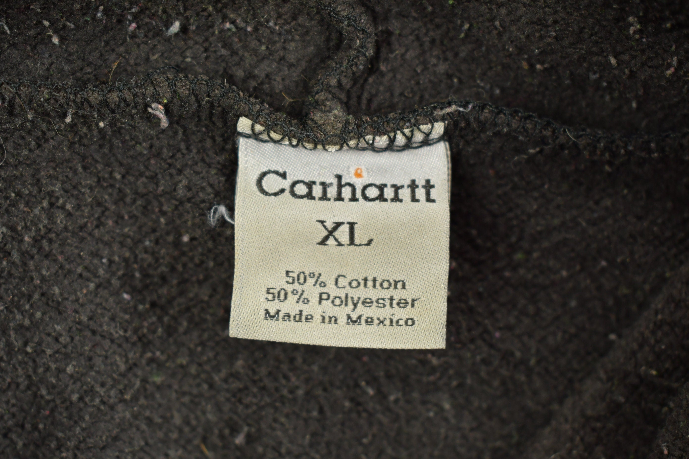 Vintage 1990s Carhartt Black Paint Splattered Hoodie