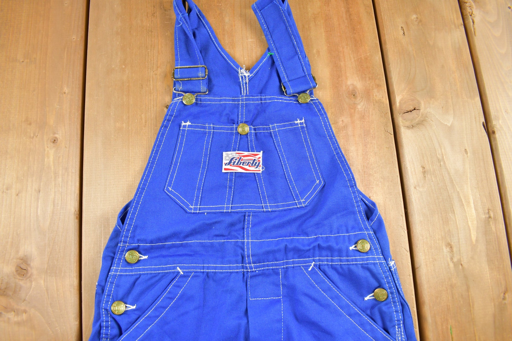 Vintage 1970s Liberty USA Denim Overalls Size 28 x 25