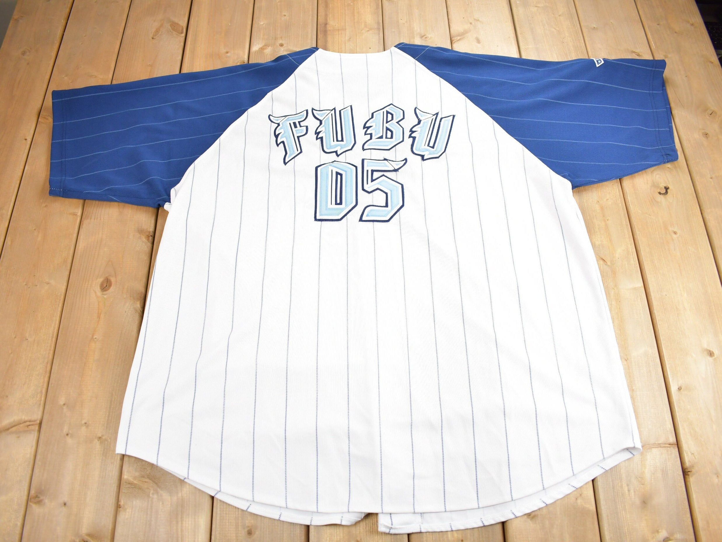 Vintage 1990s FUBU Pinstripe Baseball Jersey