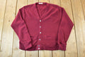 Vintage 1970s Raymond Eaton Knit Perfect Mild Distress Cardigan Sweater Made In USA