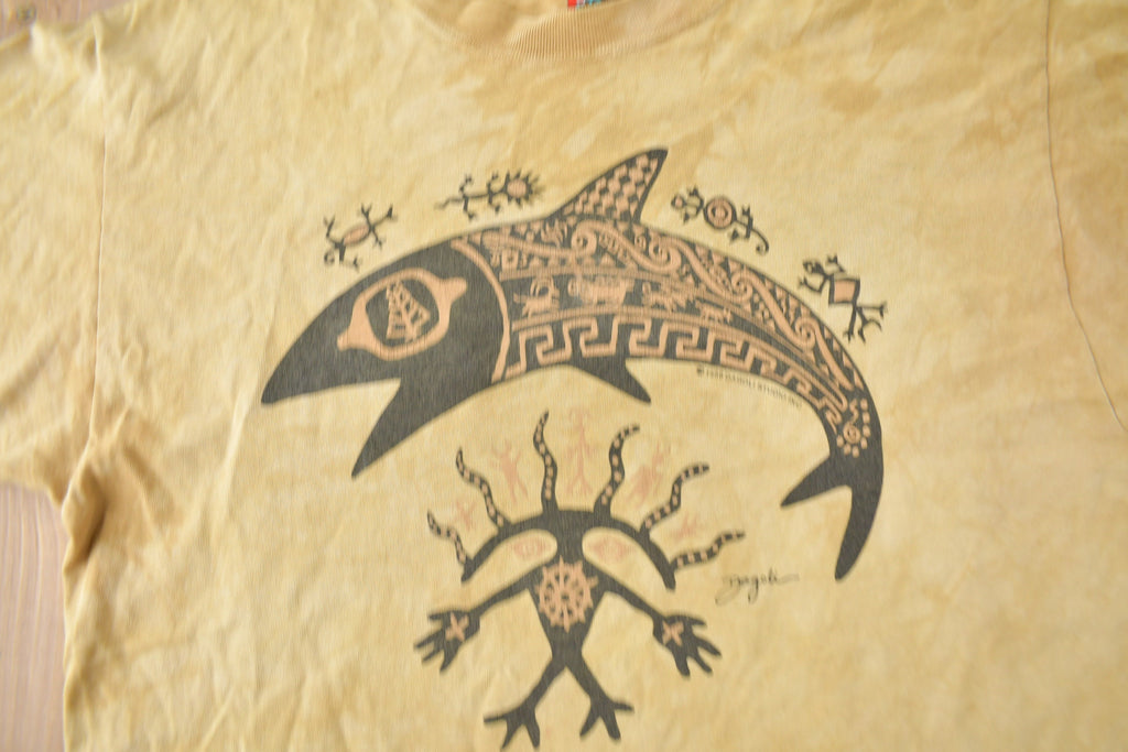 Vintage 1990s Spirit Fish Graphic T Shirt Size Medium