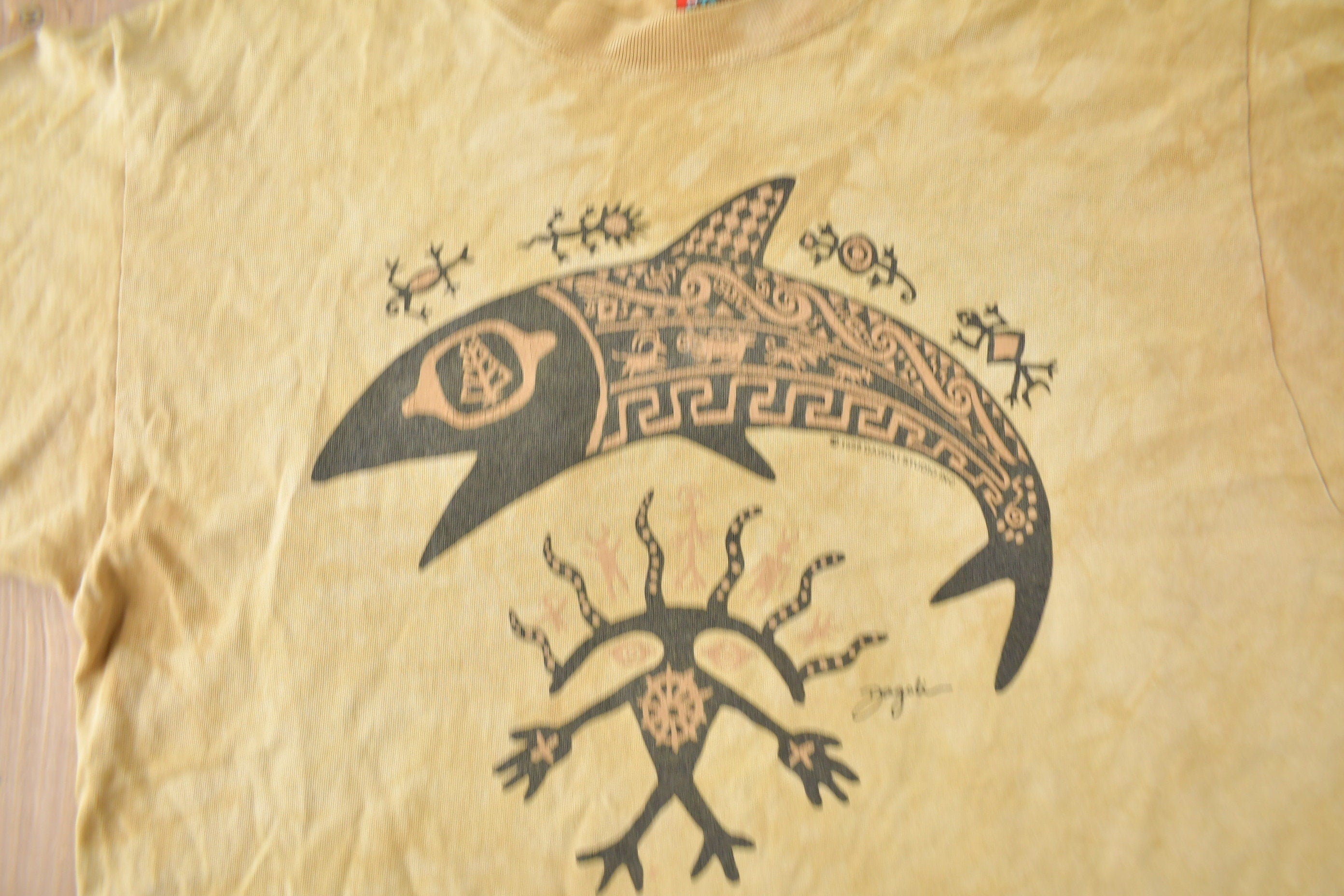 Vintage 1990s Spirit Fish Graphic T Shirt Size Medium