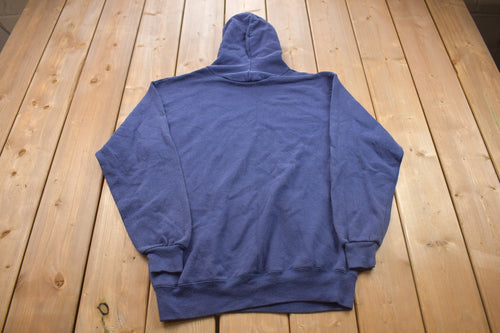 Vintage 1990s Jerzees River Valley Graphic Hoodie / Made in USA / 90s Hoodie / Vintage Sweater / Color Block /
