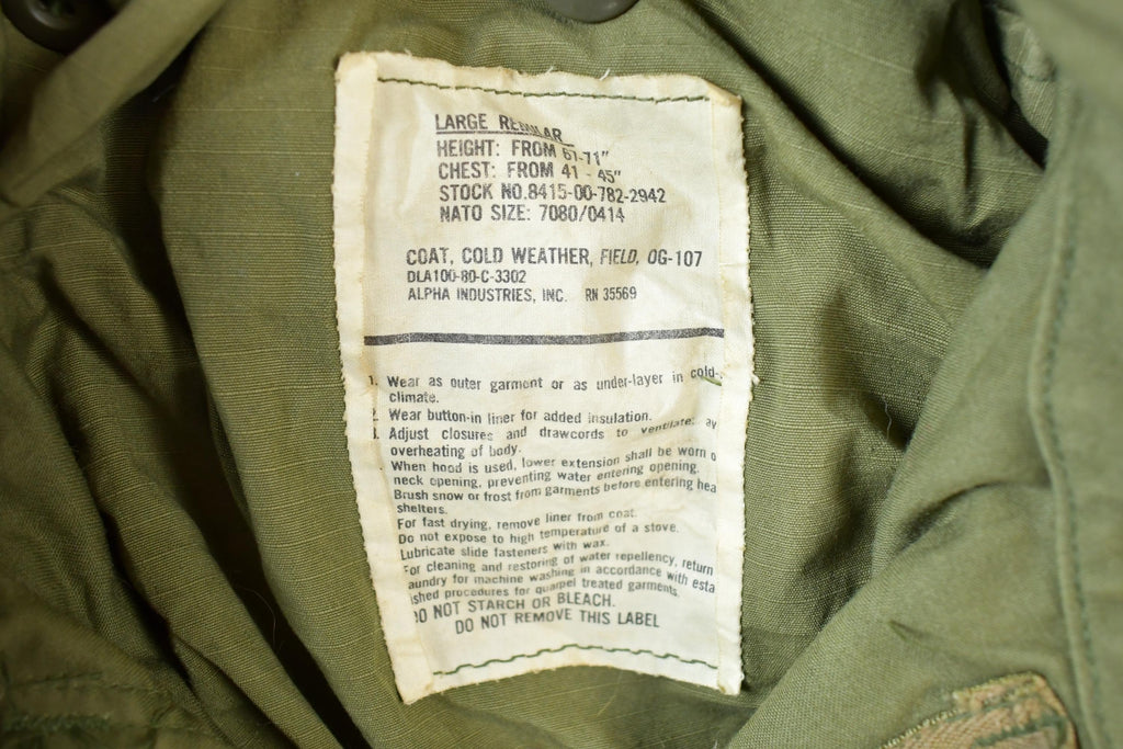 Vintage Military Cold Weather OG-107 1980