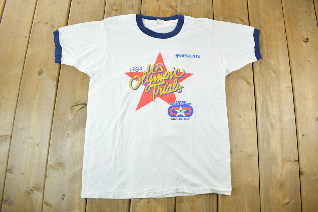 Vintage 1984 US Olympic Trials Ringer T Shirt Men's Medium