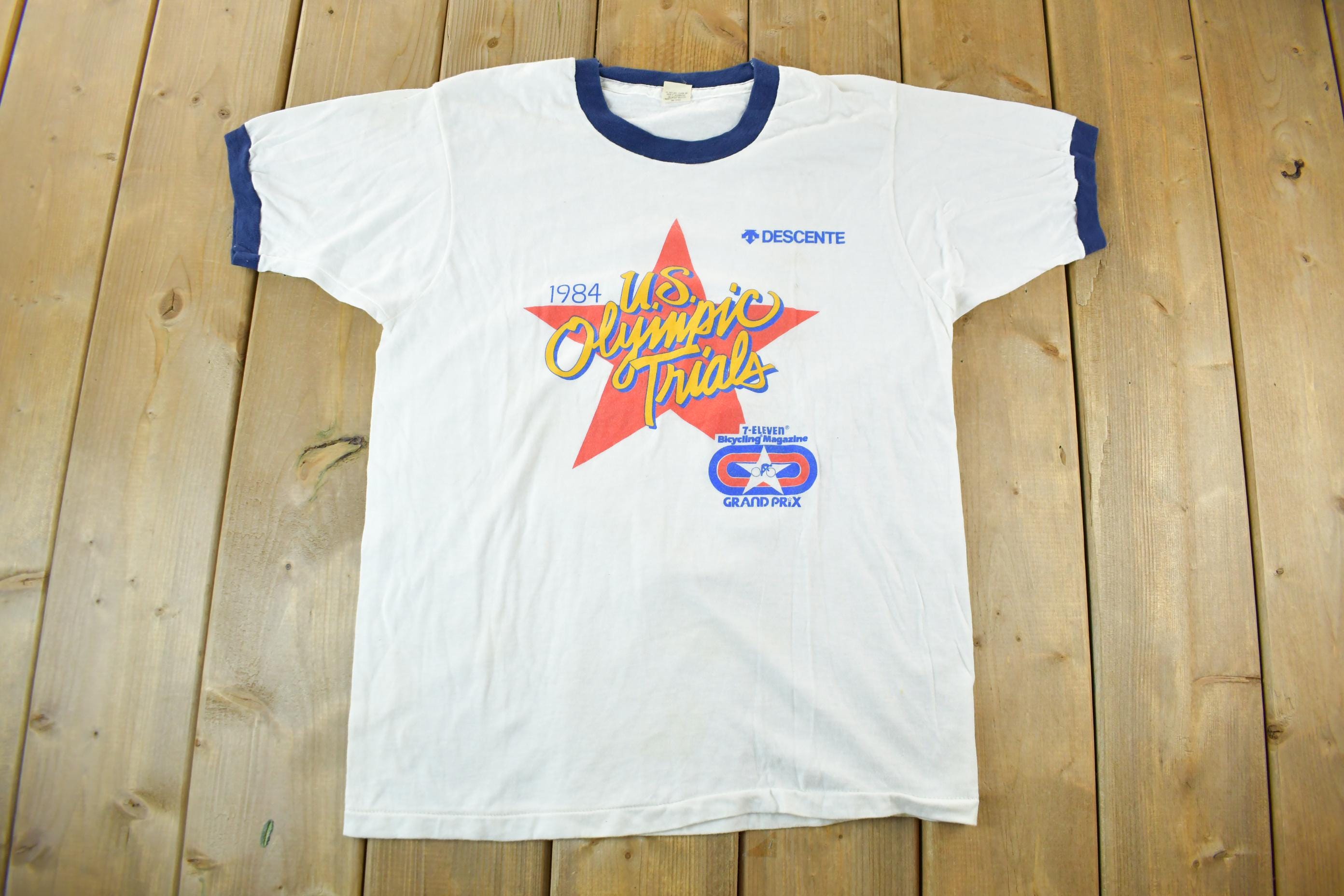 Vintage 1984 US Olympic Trials Ringer T Shirt Men's Medium