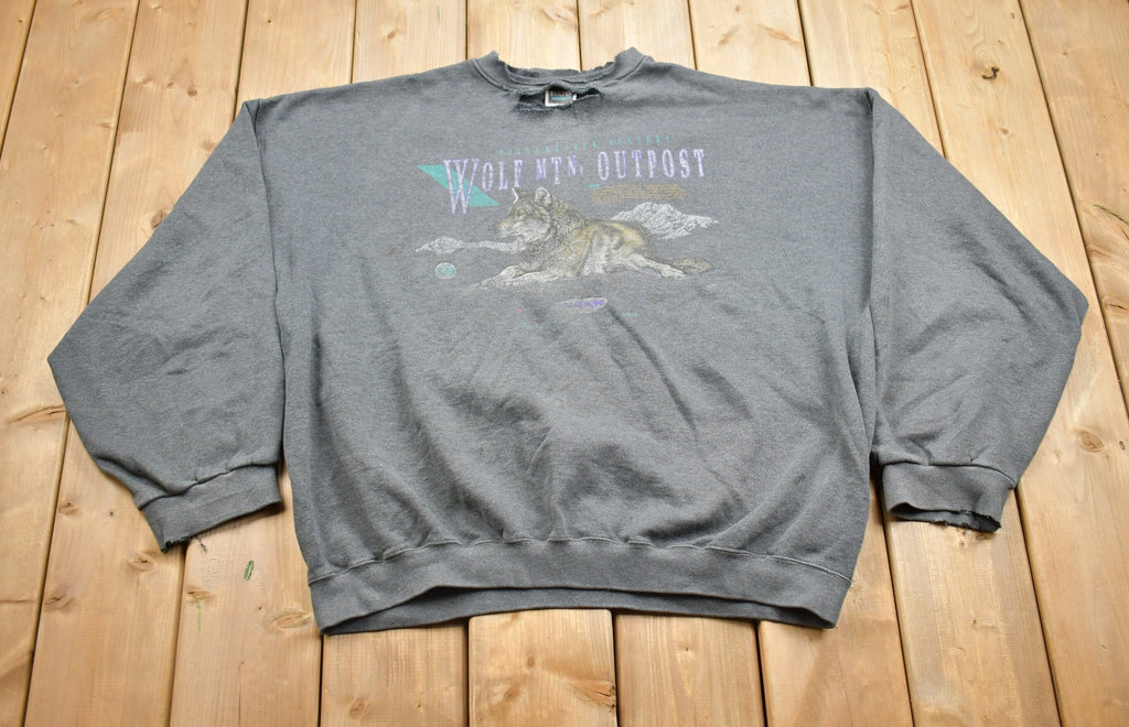 Vintage 1990s Wolf Mountain Outpost Crewneck