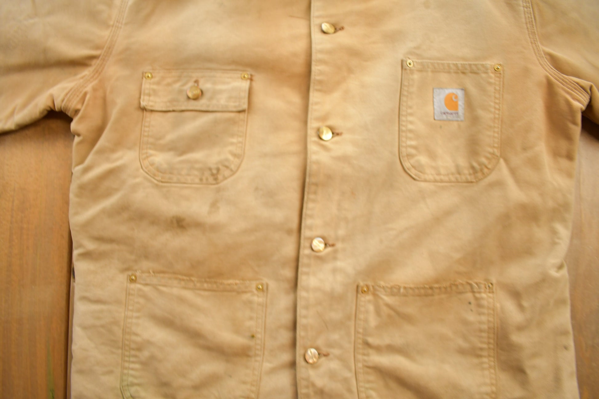 Vintage 1980s Carhartt Blanket Lined Chore Coat
