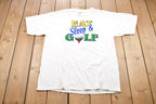 Vintage 1990s Eat Sleep Golf Graphic T-Shirt  Graphic  80s  90s  Streetwear  Retro Style  Single Stitch  Made In USA