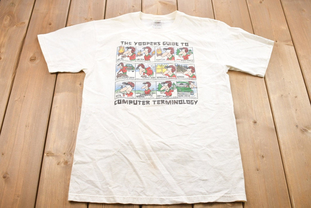 Vintage 1990s The Yoopers Guide To Computer Terminology Graphic T-Shirt  Streetwear  Retro Style  1990s Graphic Tee  Fruit Of The Loom
