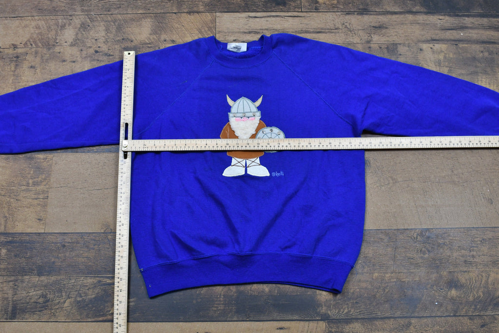 Vintage 1980s Viking Graphic Raglan Crewneck