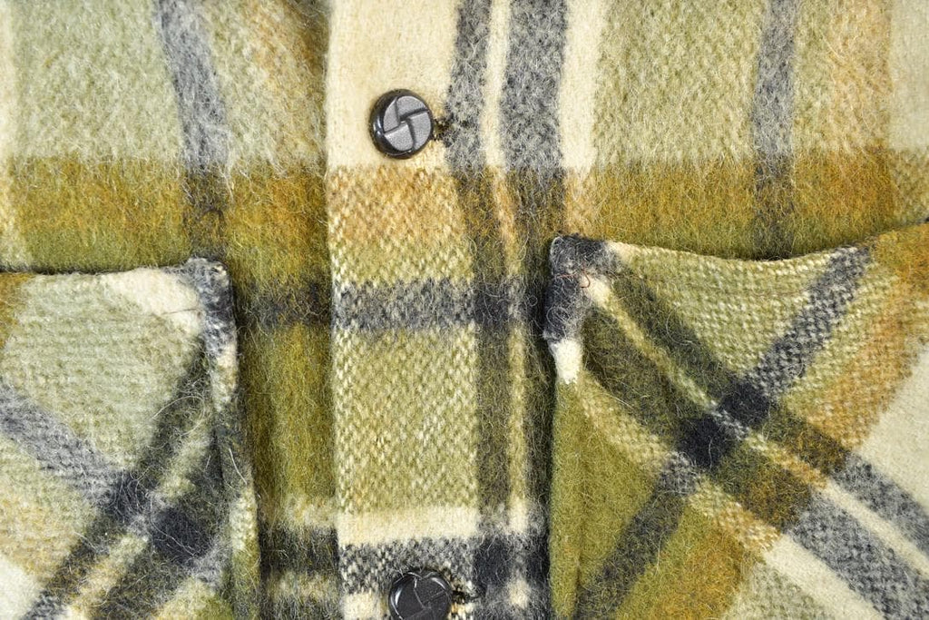 Vintage 1960s Montmac Light Wool Plaid Jacket /