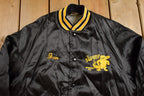 Vintage 1980s Pla-Jac by Dunbrooke Marshfield Wisconsin Swamp Satin Bomber Jacket