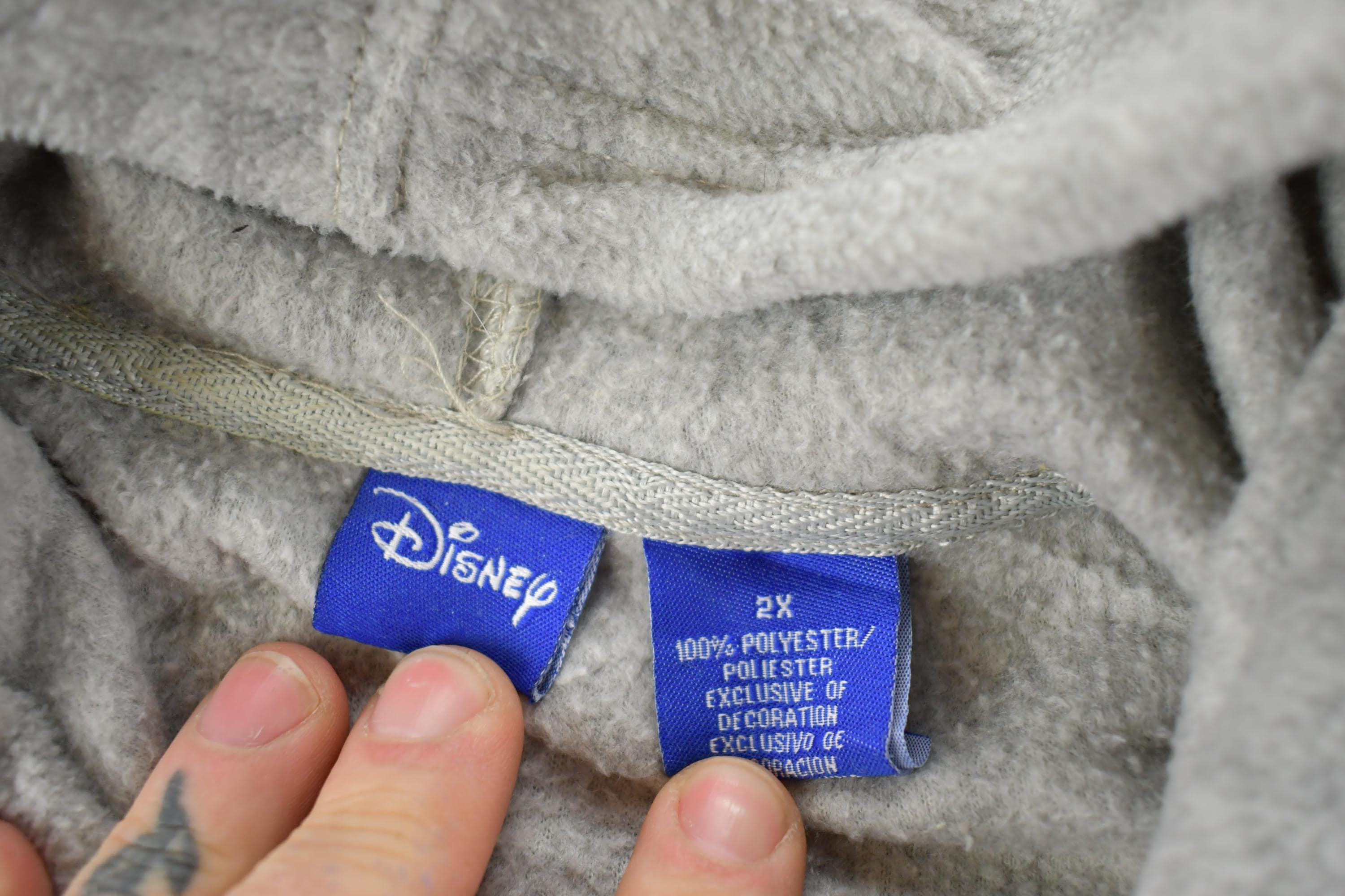 Vintage 1990s Grumpy Disney Zip Up Fleece Hoodie
