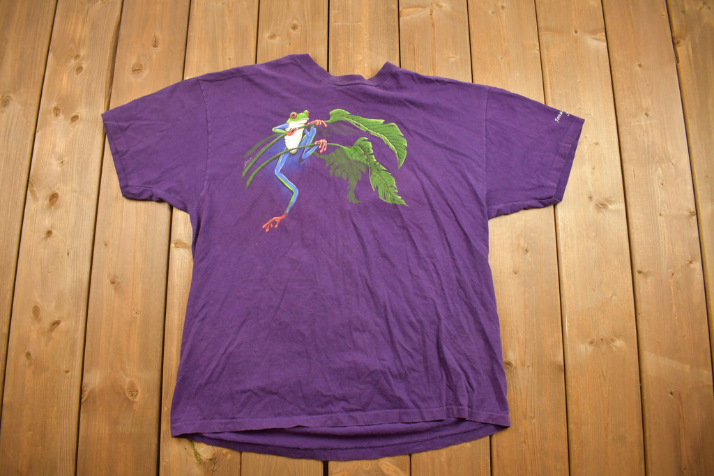 Vintage 1990s Tree Frog Graphic T Shirt  Vintage T Shirt  Streetwear  Graphic Tee  Single Stitch  Made In USA