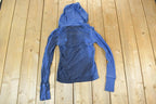 Women Vintage Vigoss Y2K Hooded Ribbed T-Shirt / Vigoss Grunge Skull Print / Contrast Stitch / Internet Famous Clothing / Over Dyed