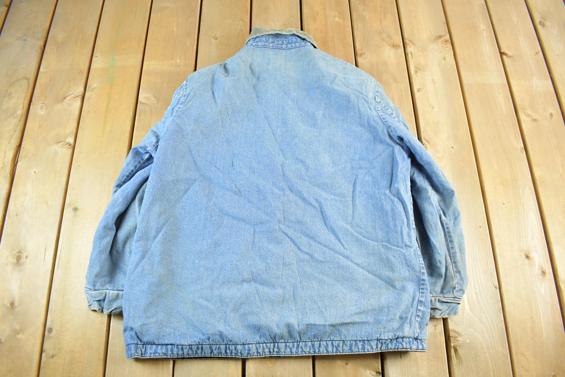 Vintage 1980s Big Mac Blanket Lined Denim Chore Coat Men's Large
