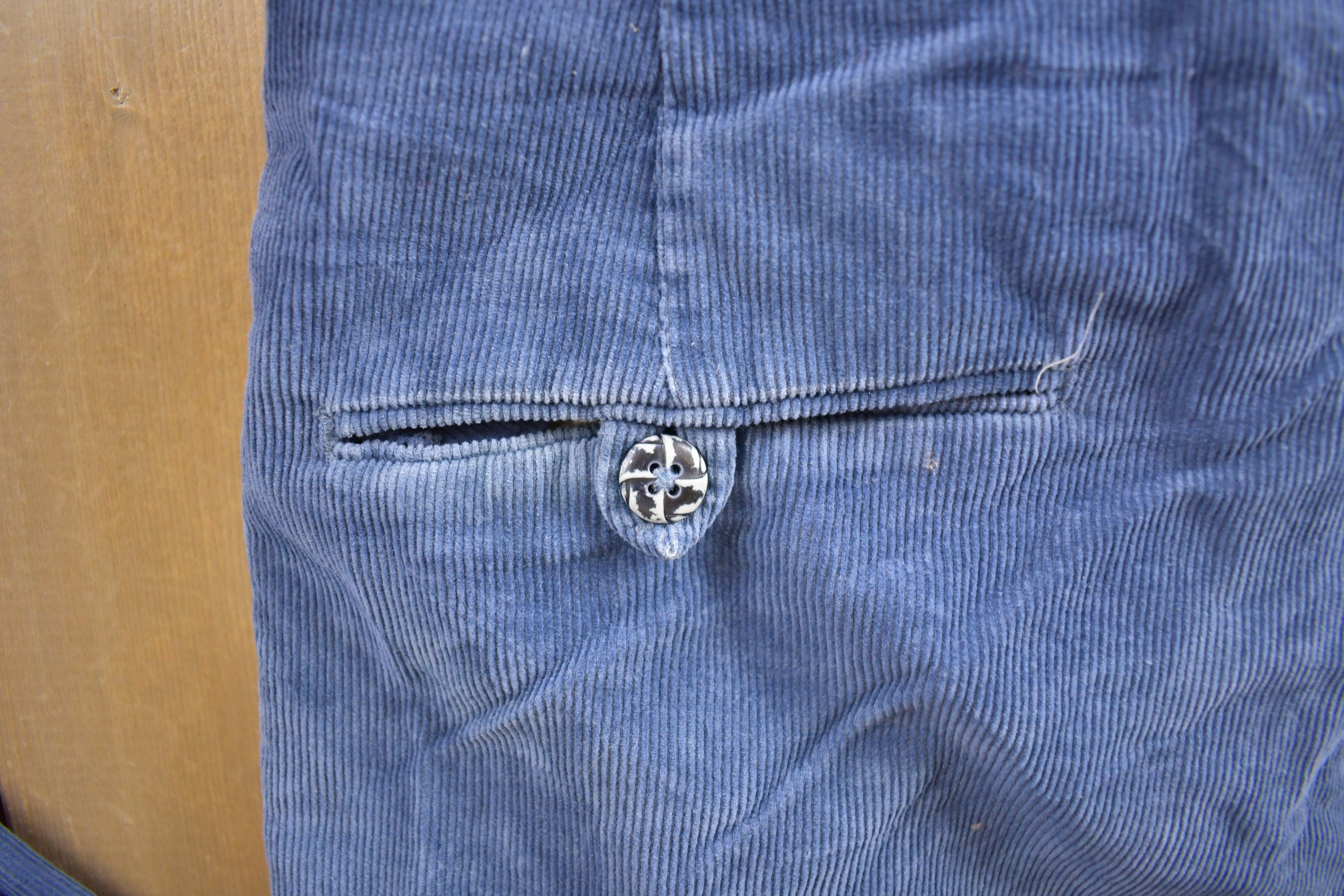 Vintage 1970s Levis Panatela Blue Corduroy Trousers Size 30 x 33