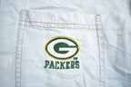 Vintage 1990s Green Bay Packers NFL Game Day Denim Button Up