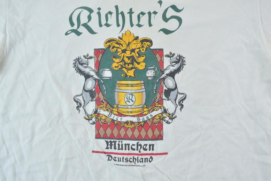 Vintage 1990s Richters Munchen Deutschland Single Stitch Graphic Print T-Shirt
