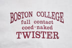 Vintage 1990s Boston College Parody Naked Twister Graphic T Shirt