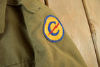 Vintage 1940s WW2 Ike Constabulary Wool Button Up Jacket Men's S