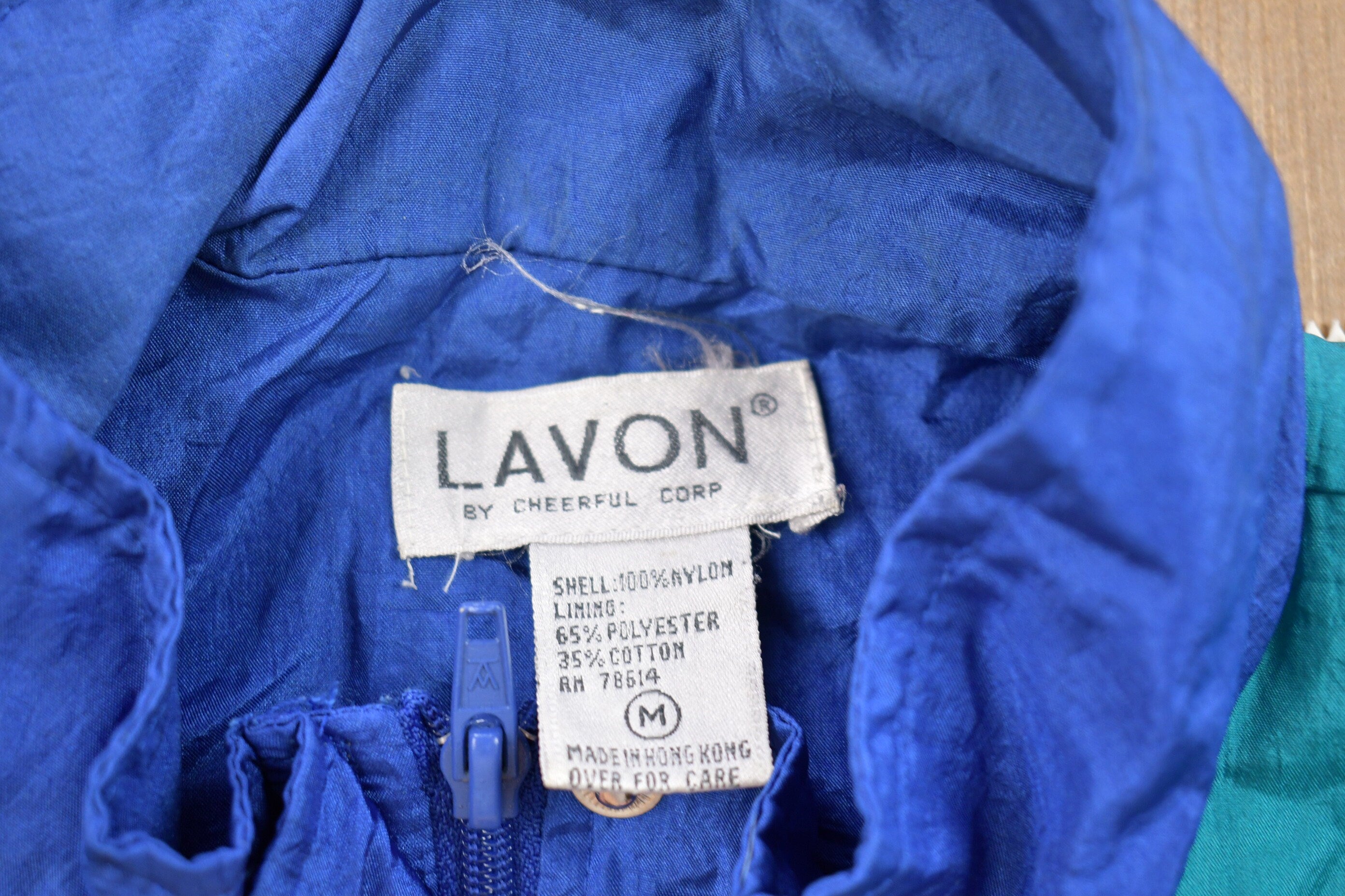 Vintage 1990s Lavon Graphic Abstract Pattern Windbreaker Jacket