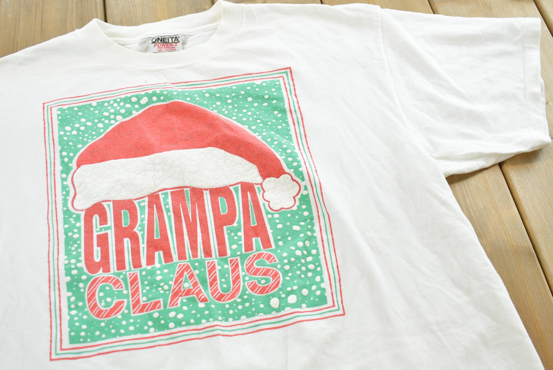 Vintage 1990s Grampa Claus Santa Claus Graphic T-Shirt Mens XL