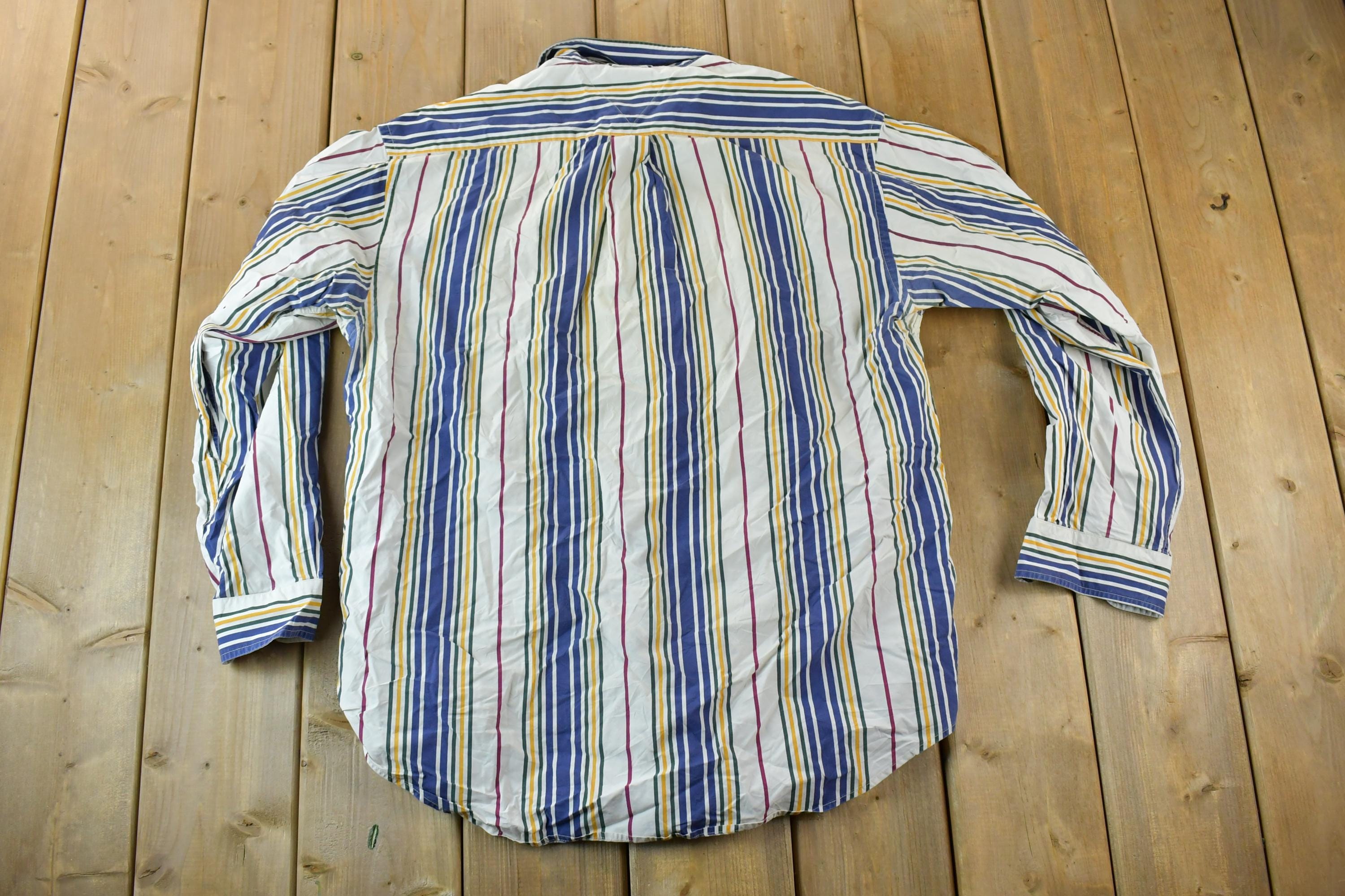 Vintage 90s Tommy Hilfiger Striped Button Up Shirt