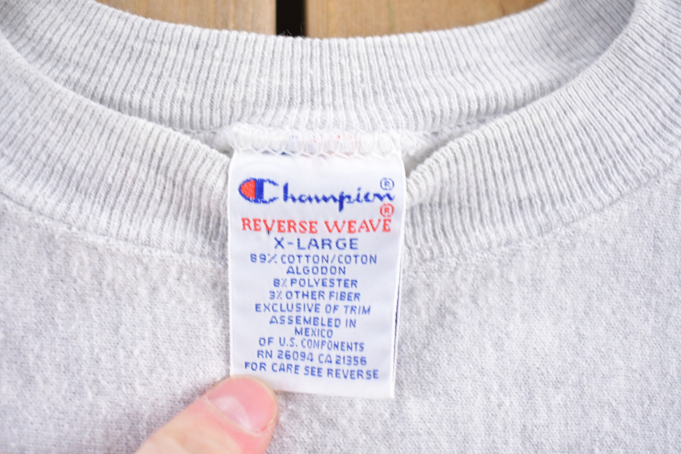 Vintage 1990s Champion Reverse Weave Sweatshirt White Tag