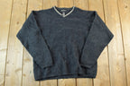 Vintage 1990s Eddie Bauer Knit Abstract Pattern Crewneck Sweater Mens Large  90s Crewneck  Preppy Knits  Wool Blend  Cotton Blend