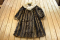 Vintage 1970s Brown Racoon Fur Coat Women's Medium