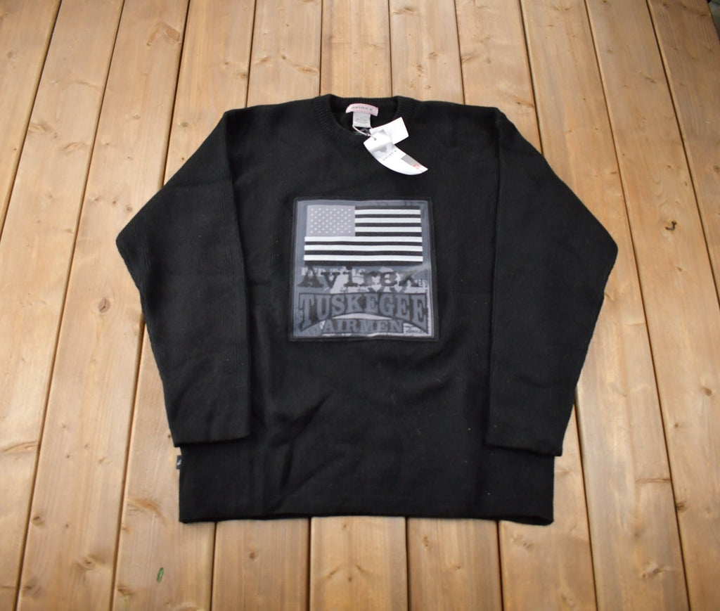 Vintage 2000s Avirex Embroidered Deadstock Knit Crewneck Sweater Size L