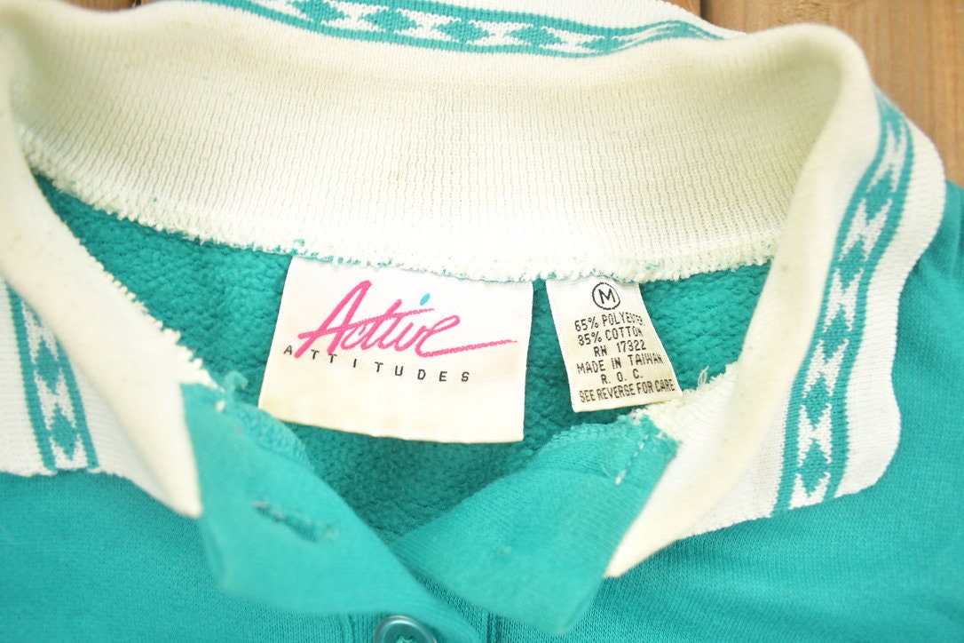 Vintage 1990s Active Attitudes Collard Sweatshirt