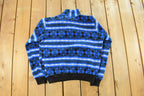 Vintage 1990s Fusion Quarter Zip Fleece Sweater Men's Small