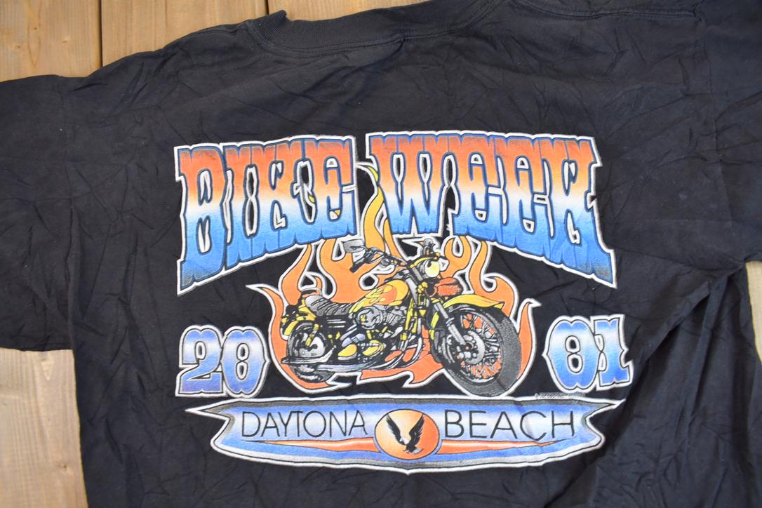 Vintage 2001 Daytona Bike Week Graphic T Shirt