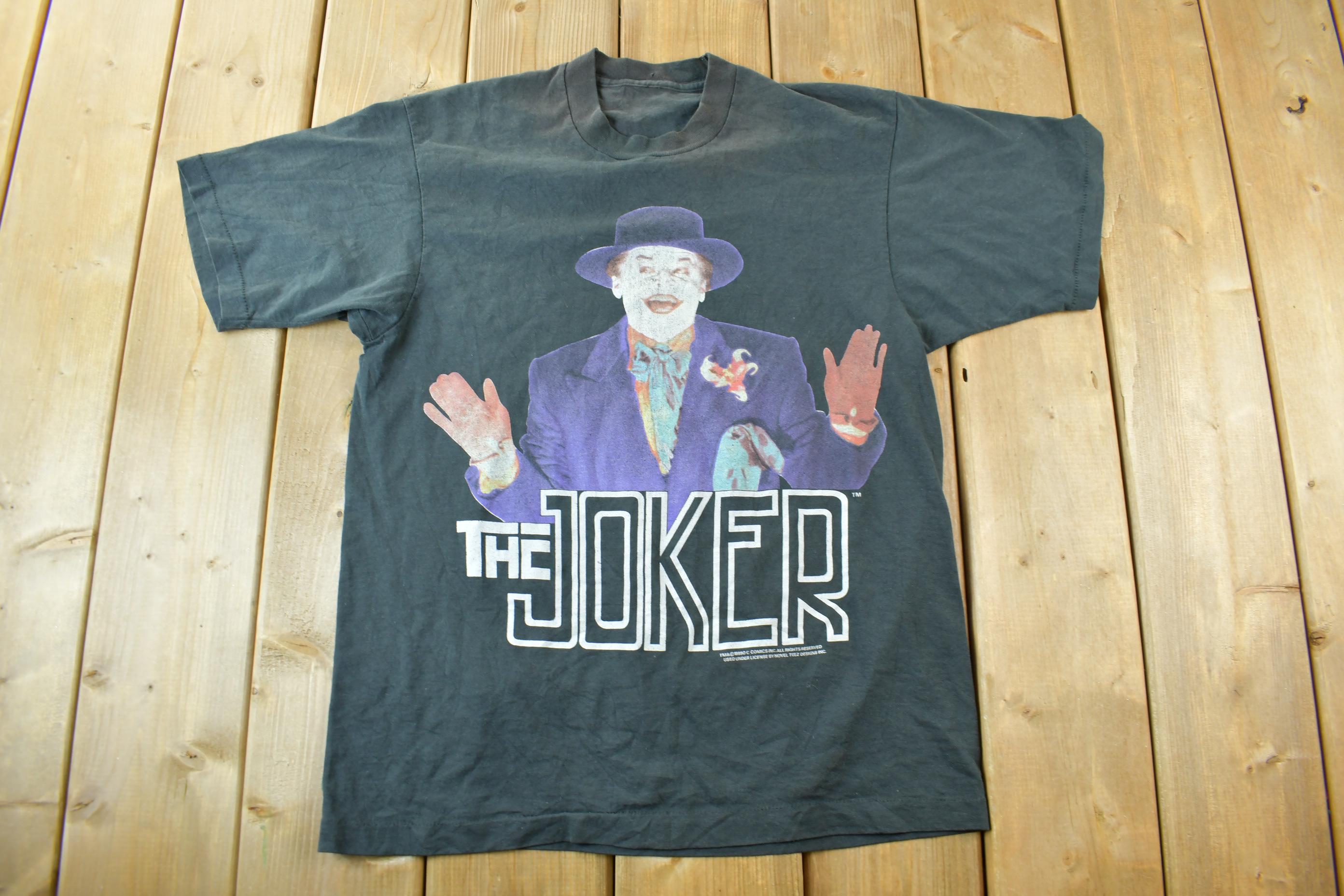 Vintage 1989 Jack Nicholson Joker DC Comics Batman Promo T-Shirt
