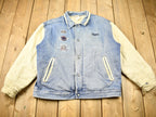 Vintage 1990s Tigger Embroidered Disney Denim Varsity Jacket
