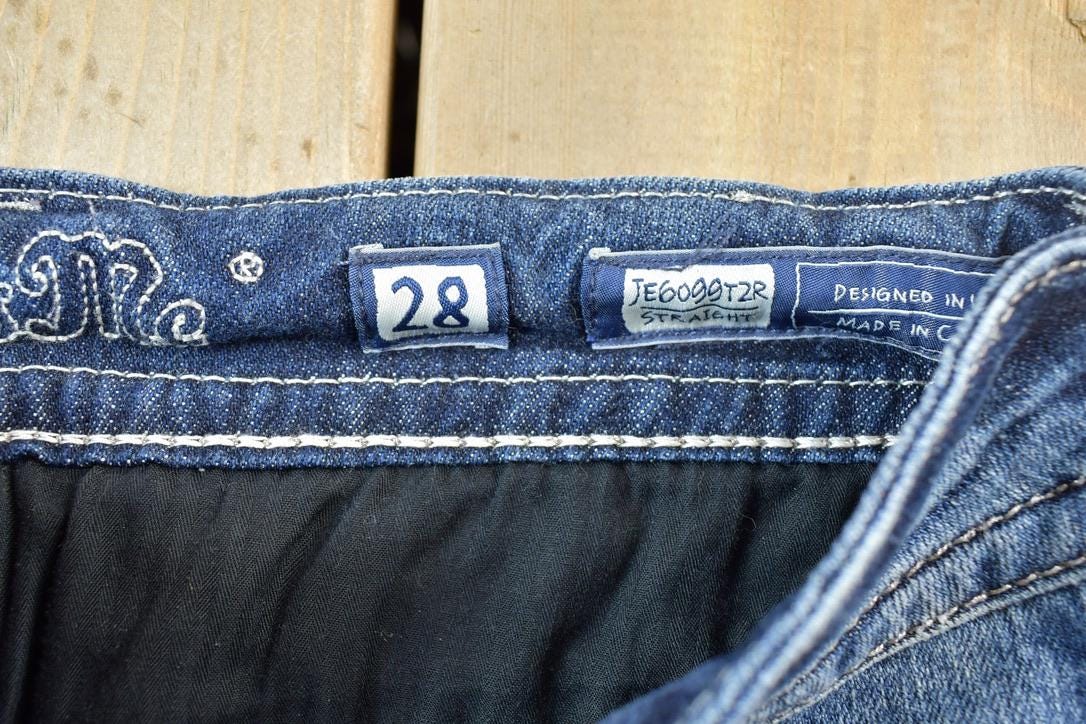 Vintage Y2K Miss Me Bedazzled Low Rise Jeans Size 28x31