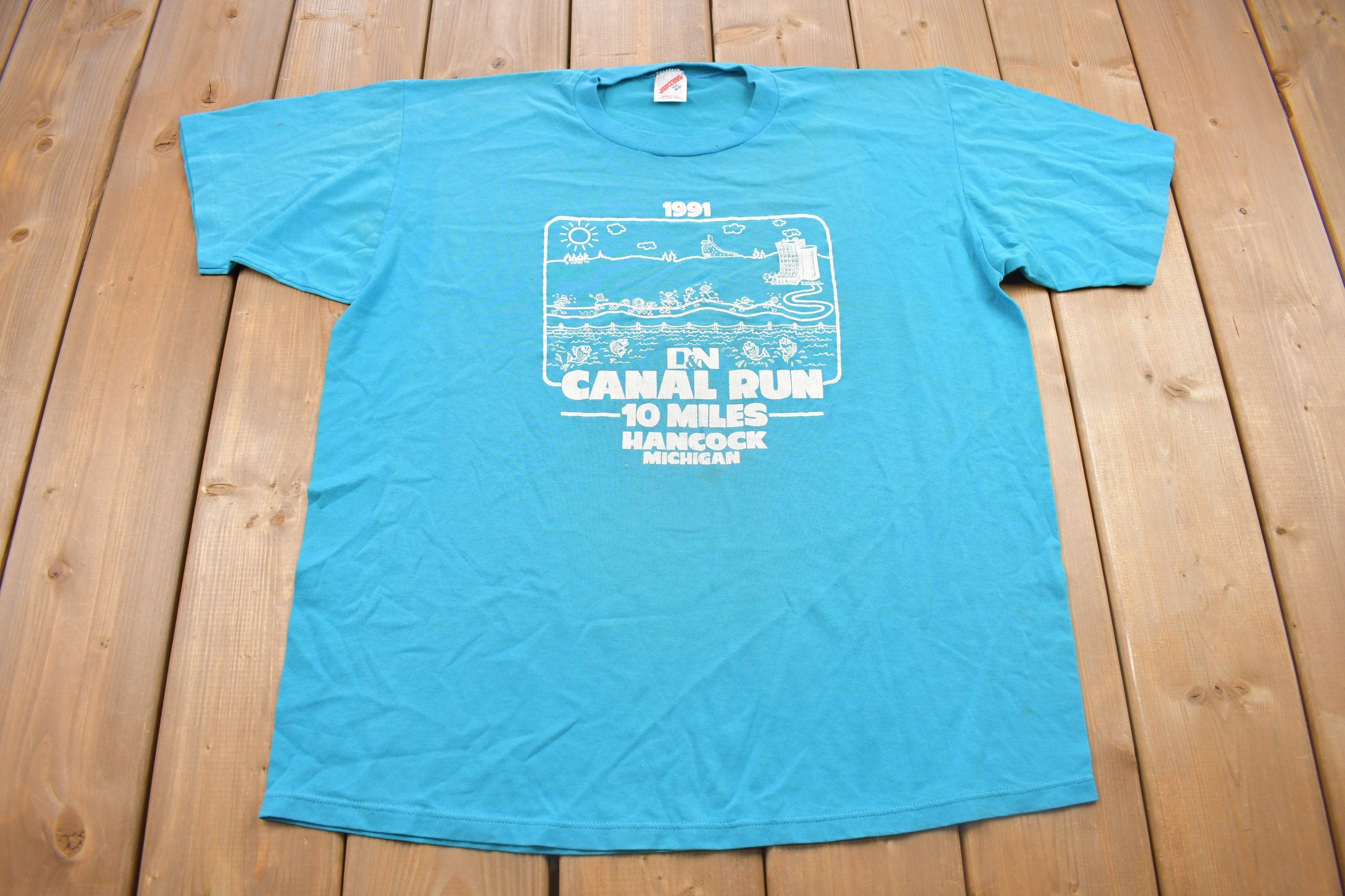 Vintage 1991 Canal 10km Run Souvenir T Shirt