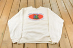 Vintage 1990s Animal Humane Society Santa Christmas Crewneck Sweatshirt Men's Large