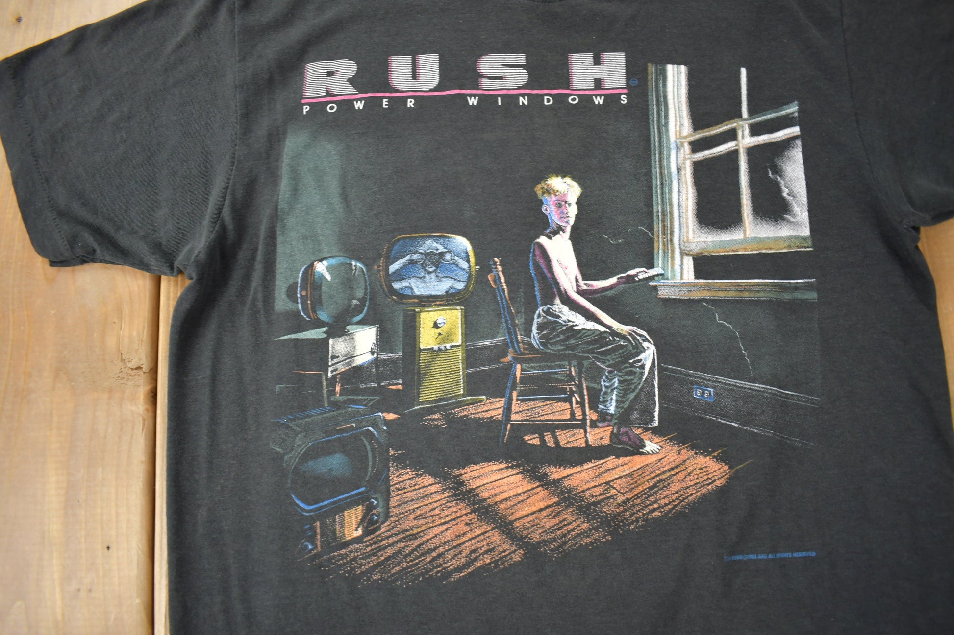 Vintage 1985 Rush Power Windows Tour Single Stitch Band T-shirt Made in USA