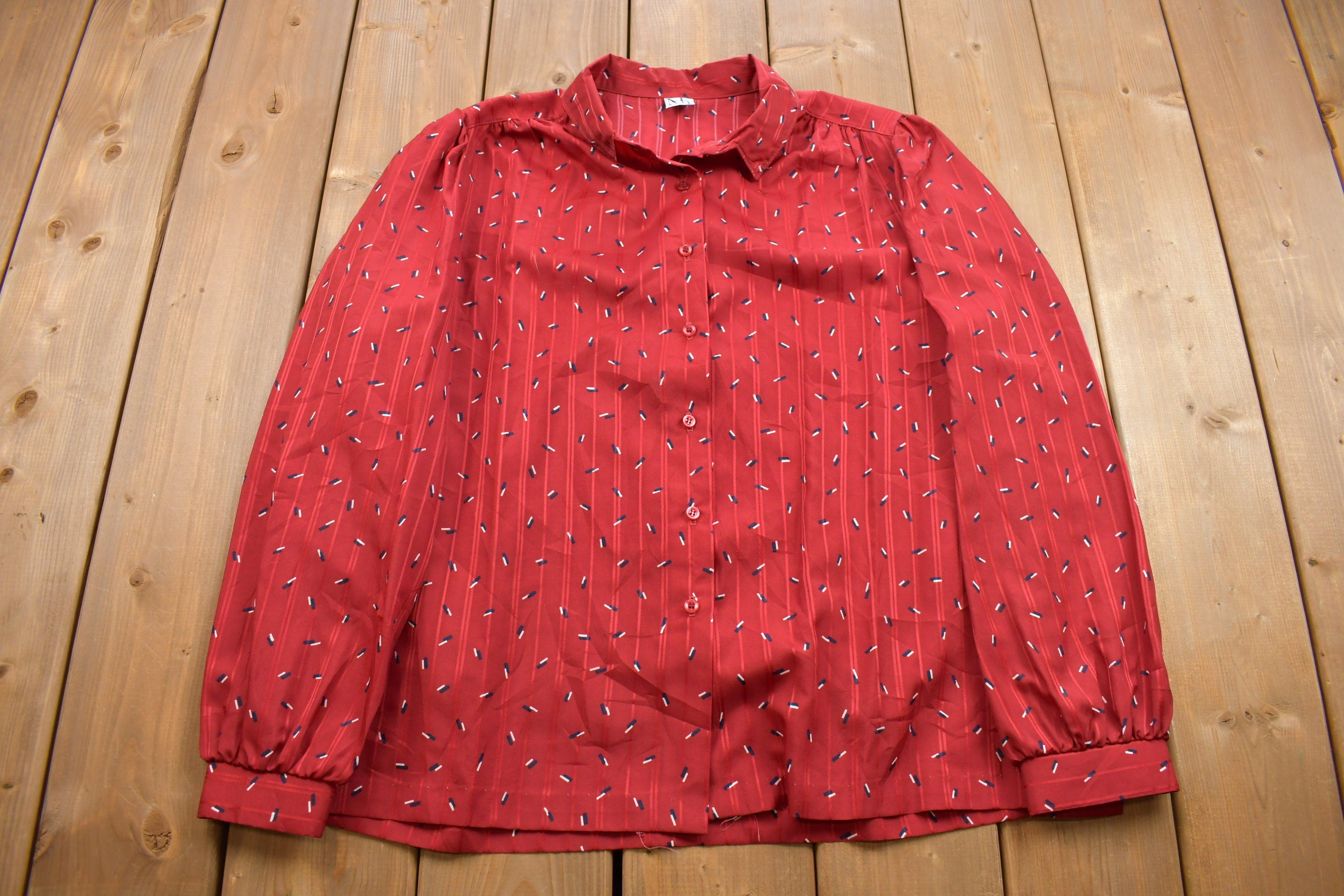 Vintage 1980s MS Russ Button Up Shirt /