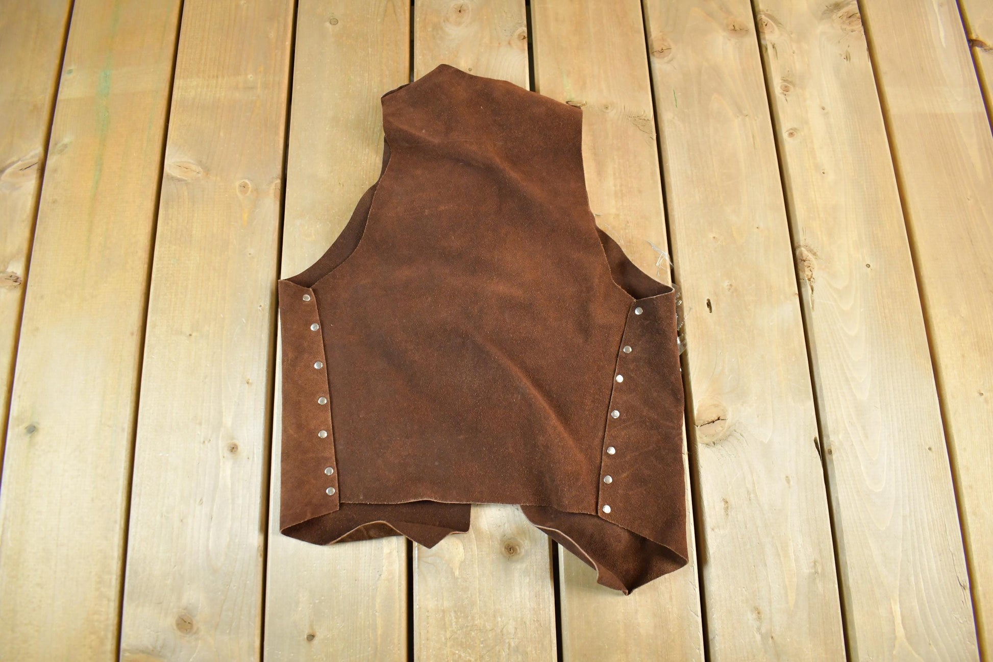 Vintage 1970s Timberwolf Suede Leather Western Vest Women's S