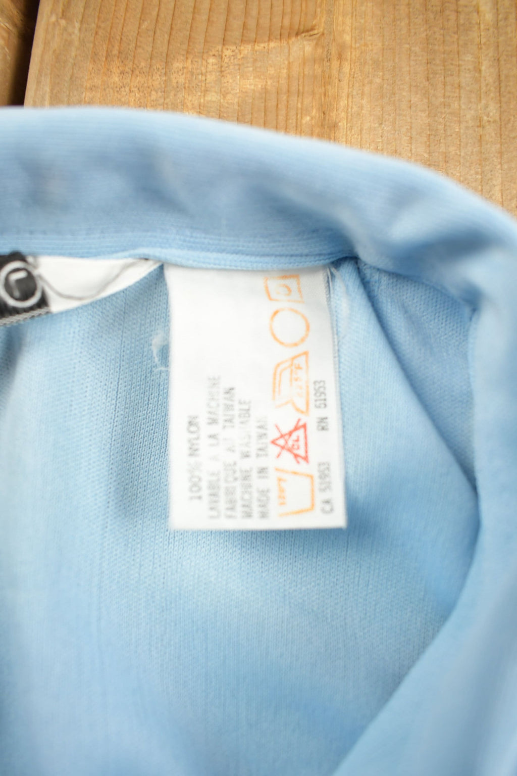 Vintage 1970s KP Spear Collar Zip Up Shirt Light Jacket Striped Cuffs