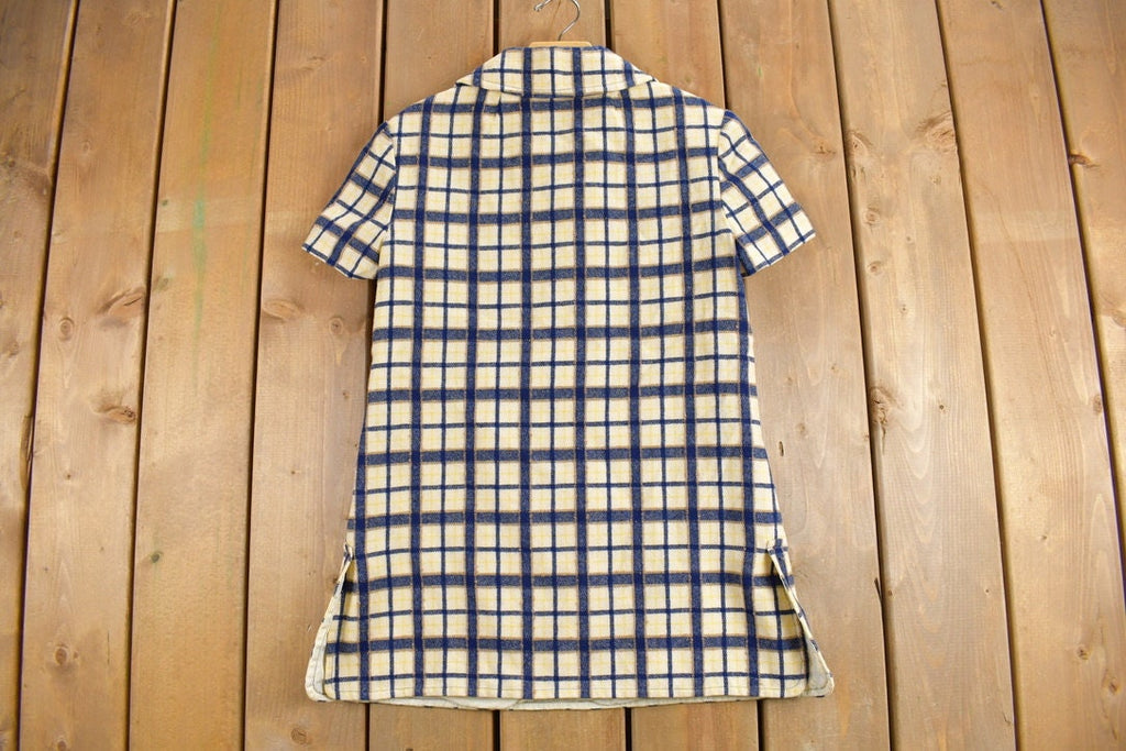 Vintage 1960s Pendleton Short Sleeve Shirt Dress