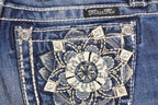 Vintage Deadstock Y2K Miss Me Bedazzled Low Rise Jeans Women's Size 26x31