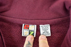 Vintage 1990s Floral Quarter Zip Collared Sweatshirt Made In USA