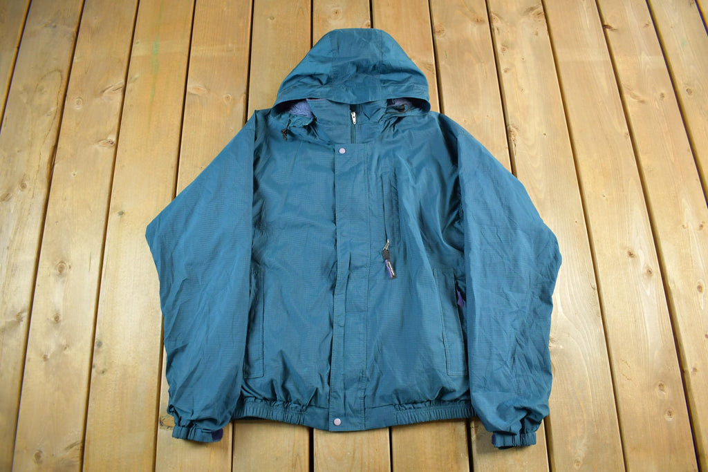 Vintage 90s Patagonia Hooded Jacket: Lightweight Full Zip, Men's Medium