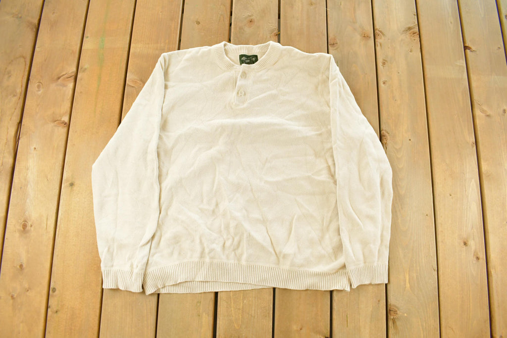 Vintage 2000s Eddie Bauer Henley Sweater Men's XL